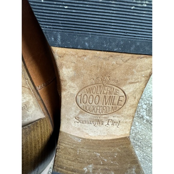 Wolverine 1000 Mile X Bonny Pull On Boots Women 6 B Brown Heeled Mid Calf - Picture 7 of 8